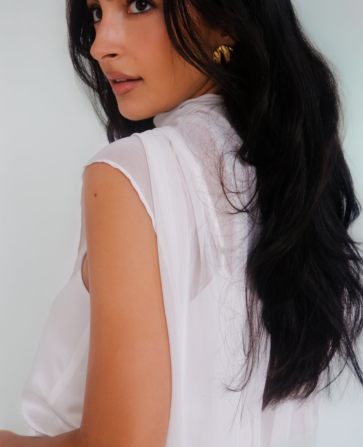 White Dupatta Poncho