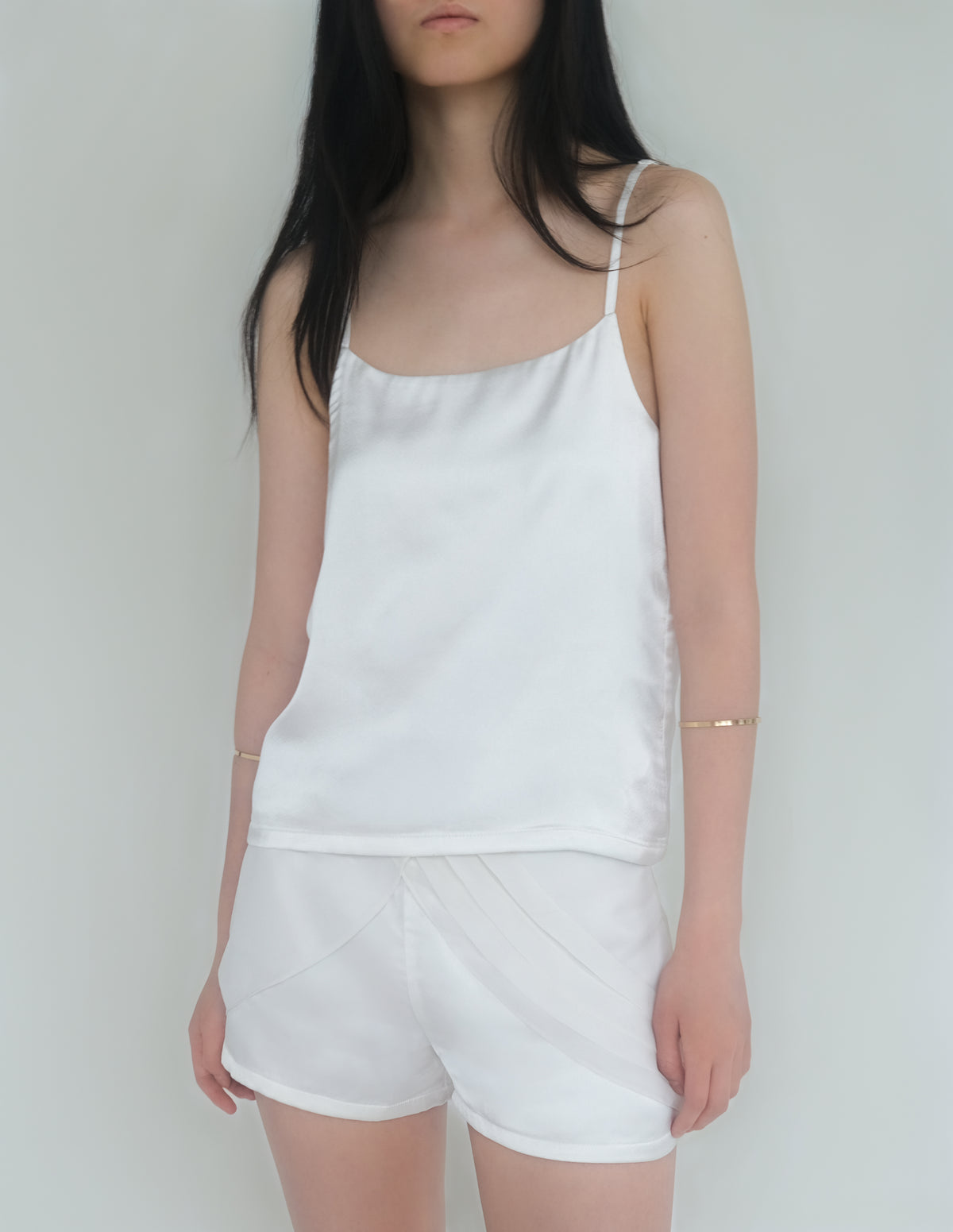 White Satin Top